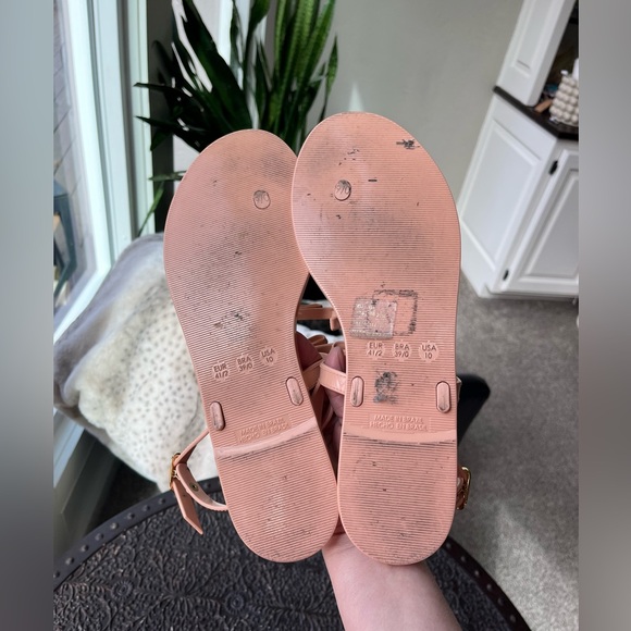 STUART WEITZMAN FELICITY JELLY SANDALS IN POUDRE 10 - Picture 8 of 8